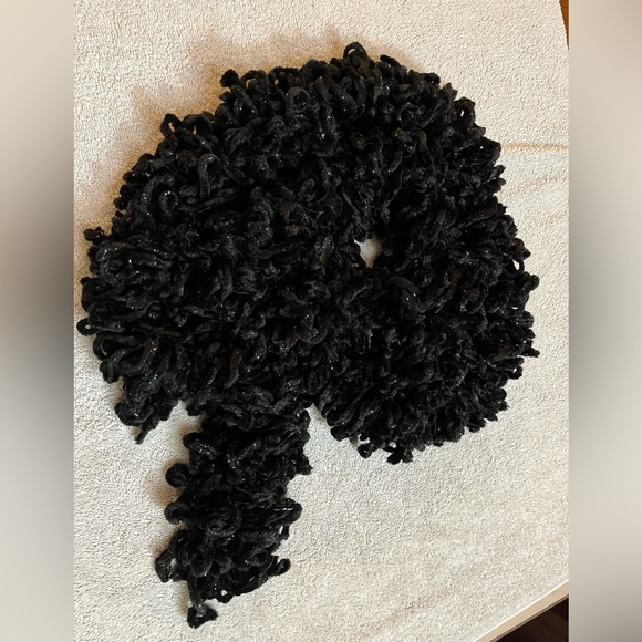 Black Boa! Silver sparkle! Whimsigoth Witchy - Picture 3 of 5